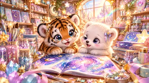 Tiger Cub and Bear Notebook
