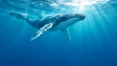 Humpback Whale Under Sunlight