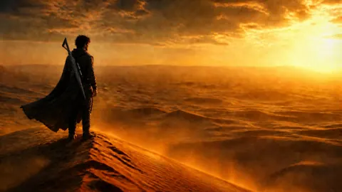 Man on Desert Dune