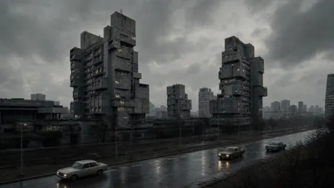 Soviet Towers Wet Boulevard