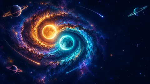 Spiral Nebula and Moons