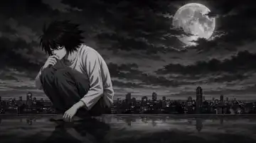 Moonlit Rooftop Detective live wallpaper