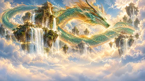 Sky Serpent Above Temples