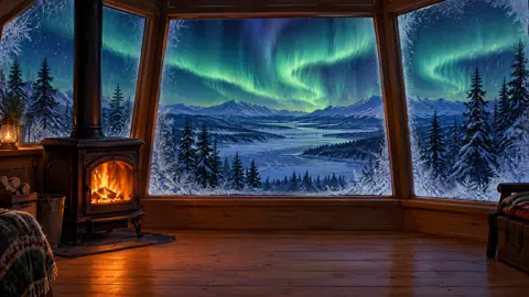 Cabin Observatory Under Aurora