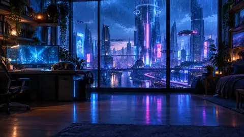Sleeping Cat by Neon Console
