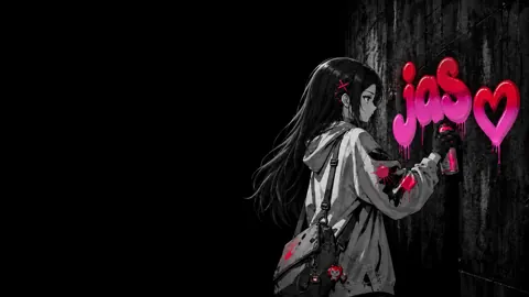 Anime Girl Painting JAS Graffiti