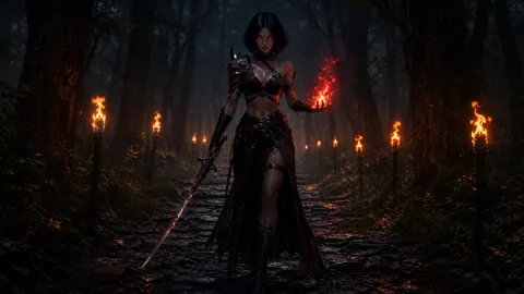 Dark Fantasy Mage With Sword