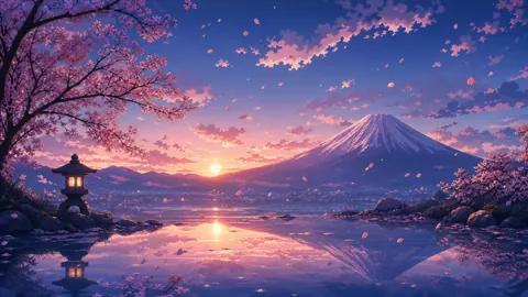 Mount Fuji with Cherry Blossoms