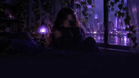 Woman With Camera in Ivy Bedroom