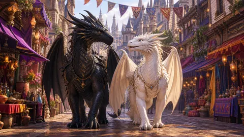 Black and White Dragons Market Street
