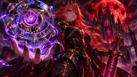 Red-Haired Queen With Clockwork Sphere
