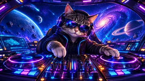 Space Cat DJ Cockpit