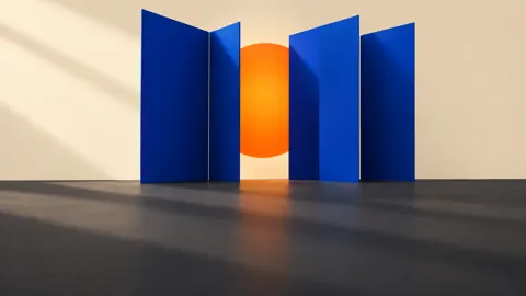 Bauhaus Panels and Orange Circle