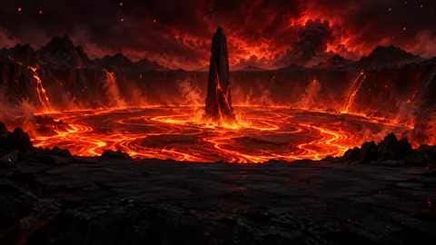 Basalt Obelisk in Lava Lake