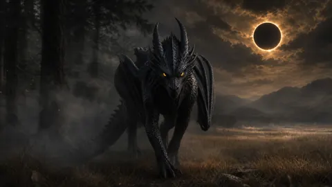 Black Wyvern Under Eclipse