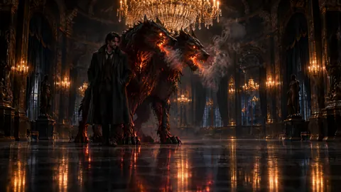 Detective With Two-Headed Ember Hound