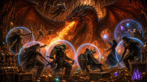 Dragon Battle in Treasure Cave