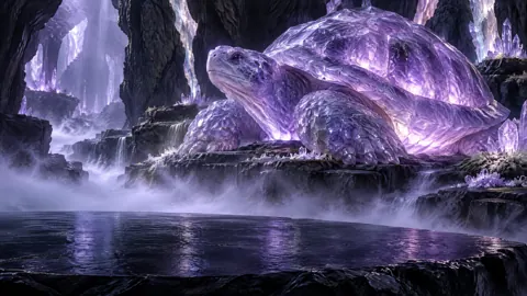 Amethyst Tortoise in Crystal Cavern