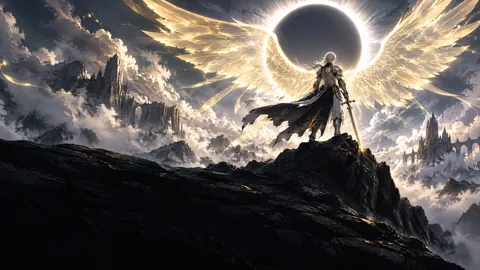 Silver Paladin Beneath Eclipse