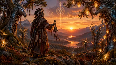 Shaman With Ritual Bell