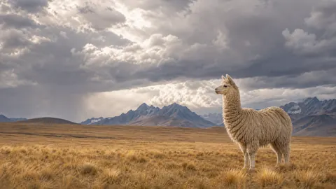 Alpaca on Andean Plateau