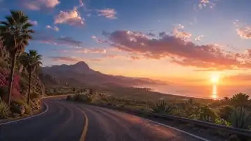 Sunset Coastal Drive live wallpaper
