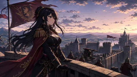 Female Commander Over Castle Walls