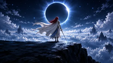 Red-Haired Knight Under Eclipse