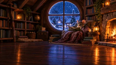 Mouse Reading in Attic Library