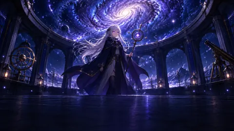 Silver-Haired Mage in Observatory