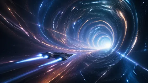 Wormhole Tunnel Light Arcs