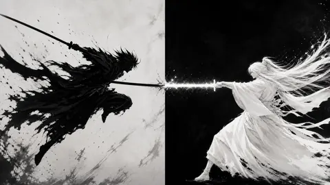 Two Sword Warriors Split Panels