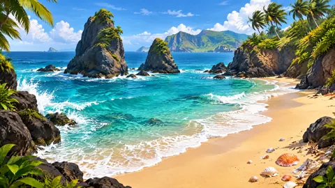 Tropical Cove Sea Stacks