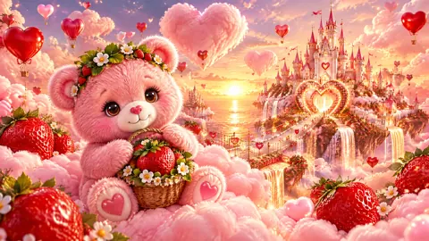 Strawberry Crown Teddy Bear