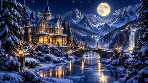 Victorian Manor by Frozen River