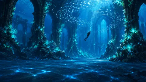Scuba Diver in Coral Cathedral