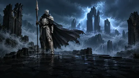 Ivory Sentinel in Lightning Storm