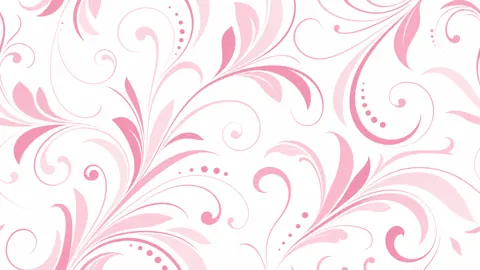 Pink Floral Scrollwork Pattern