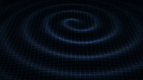Warped Spacetime Grid Ripples