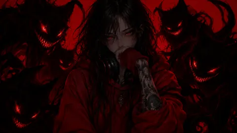 Red Hoodie Demon Cats
