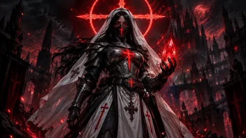 Battle Nun With Red Crystal