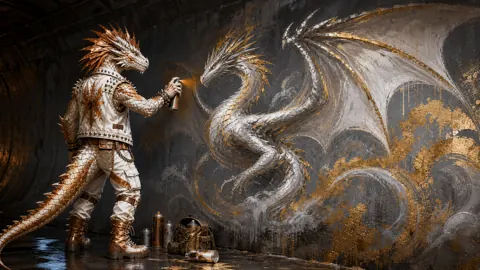 Dragonborn Painting Wyvern Mural