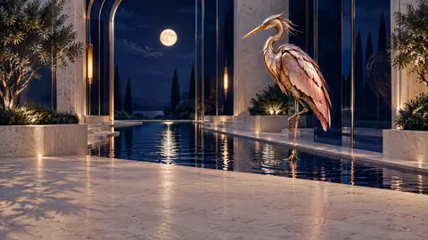 Rose Gold Heron Courtyard