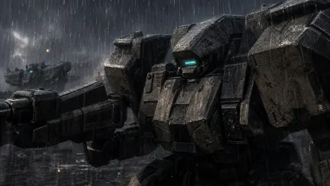 Combat Mech in Heavy Rain
