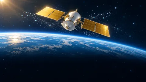 Weather Satellite Above Earth