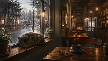 Rainy Window Nap live wallpaper