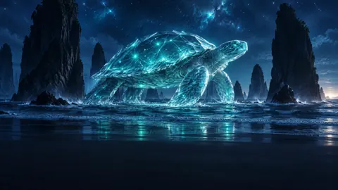 Crystal Tortoise by Sea Stacks