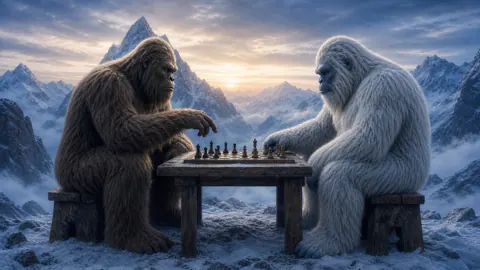Yeti Chess at Dawn live wallpaper