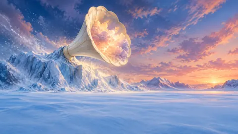 Gramophone Horn in Glacier