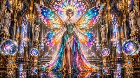 Fairy Queen in Gothic Cathedral